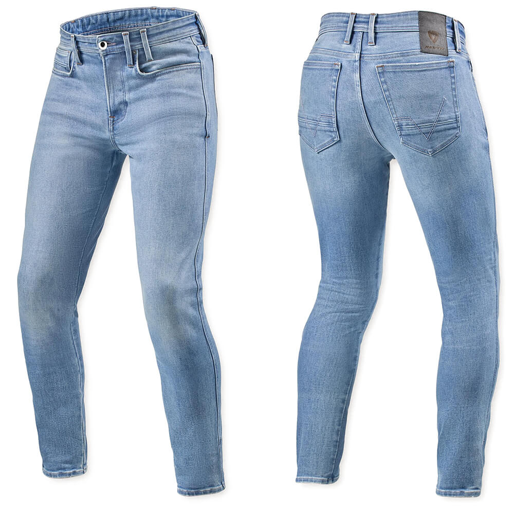 REVIT! Piston 3 Light Blue Skinny Motorcycle Jeans